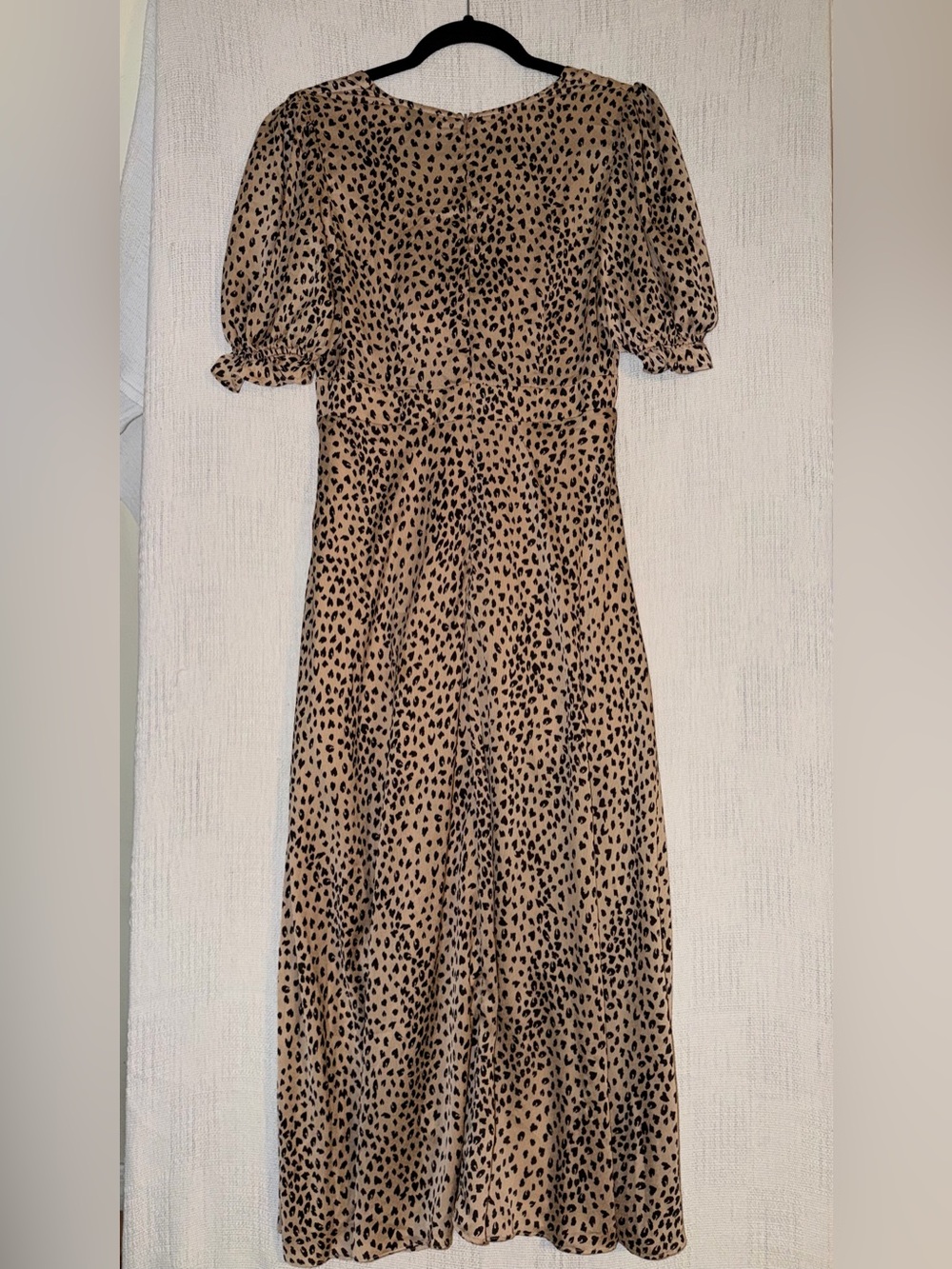 Fall Flowy Animal Print Midi high low dress Size 6 Cottagecore - Picture 3 of 12